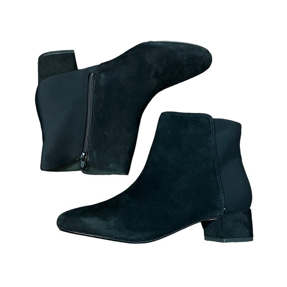 Clarks Chartli Valley Black Ankle Boots Combi Suede - Picture 4 of 11